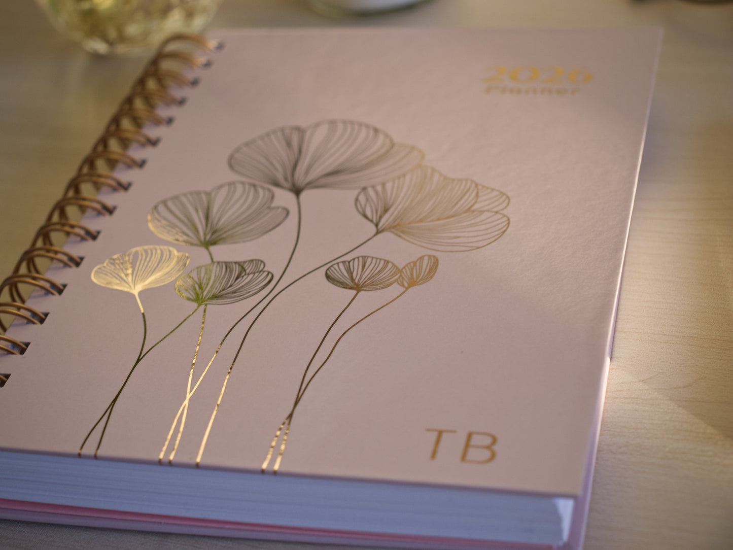 Personalized A5 Hardcover 2026 Planner - Blush Rose