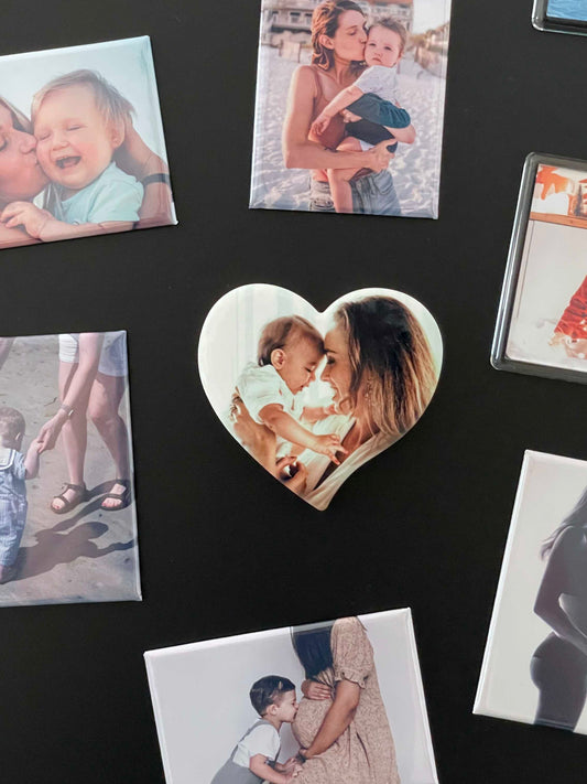 Íman Cerâmico Personalizado com Foto - Coração