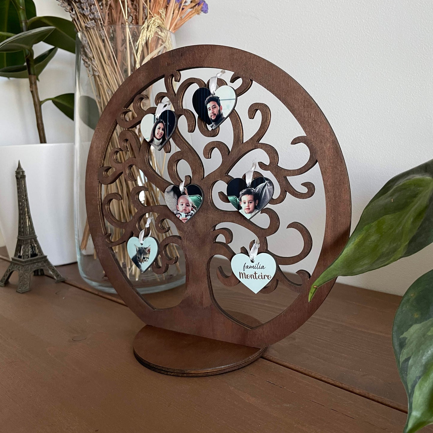 Tree of Life with Personalized Hearts with Photos
