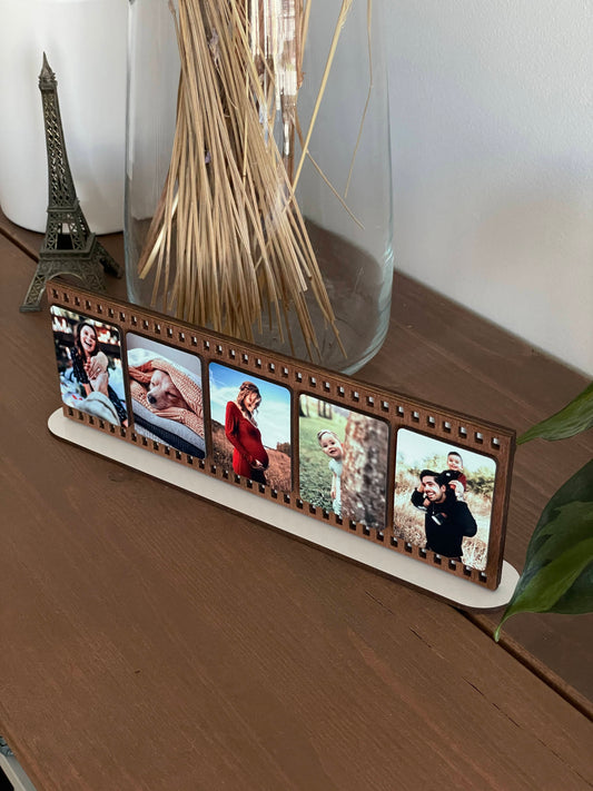 Moldura Película Fotográfica Personalizada com 5 Fotos - Horizontal