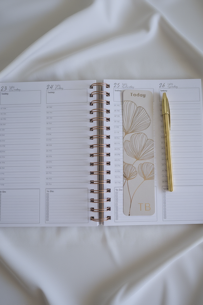 Personalized A5 Hardcover 2026 Planner - Warm Beige