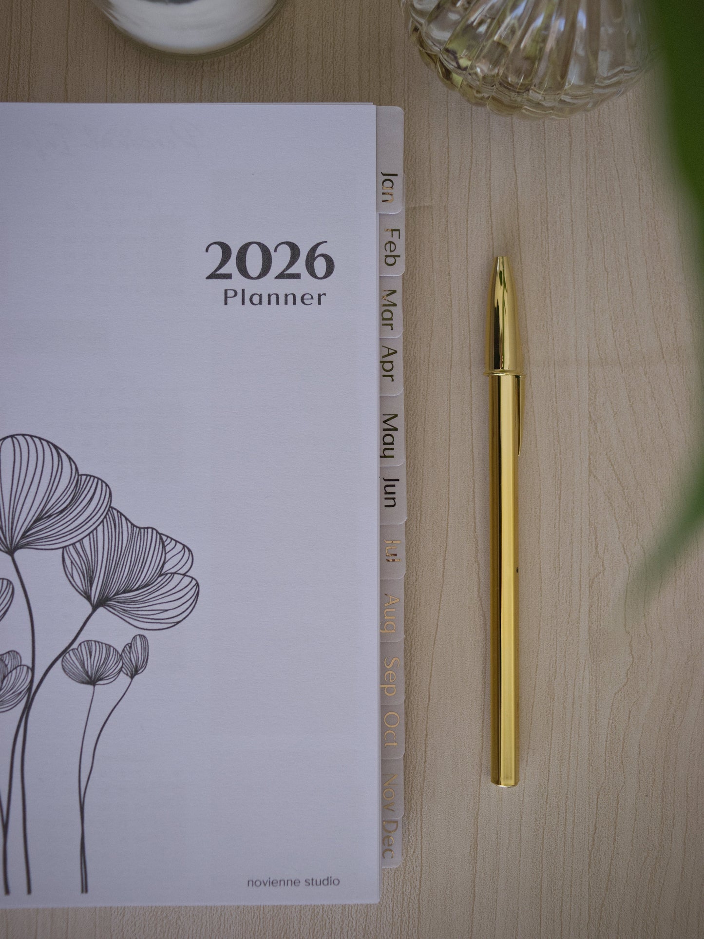 Personalized A5 Hardcover 2026 Planner - Warm Beige