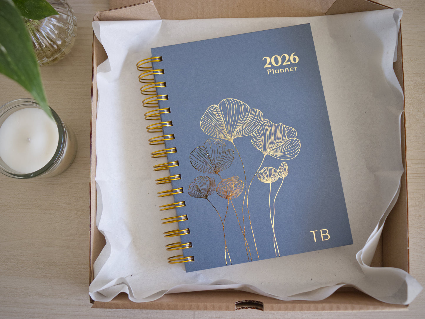 Personalized A5 Hardcover 2026 Planner - Slate Blue