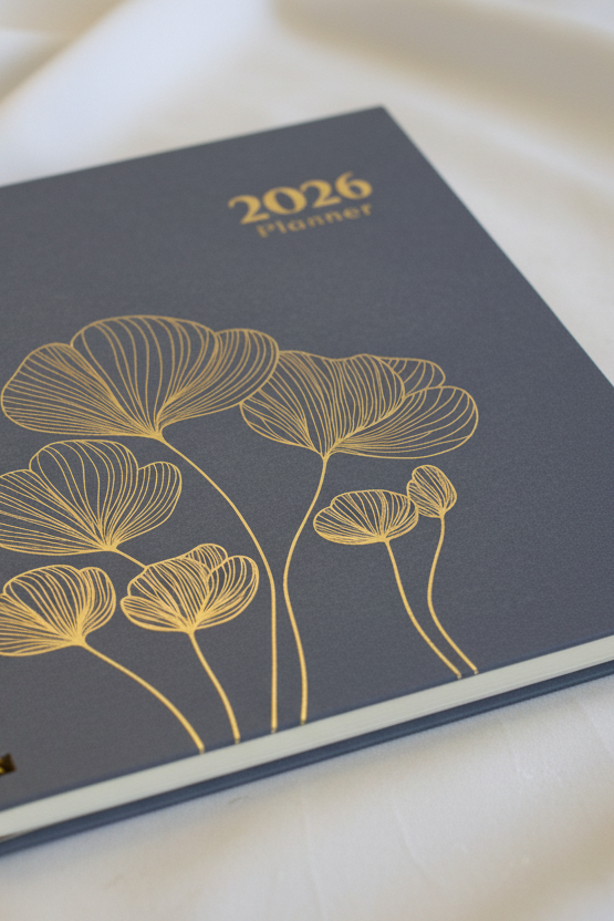 Personalized A5 Hardcover 2026 Planner - Slate Blue