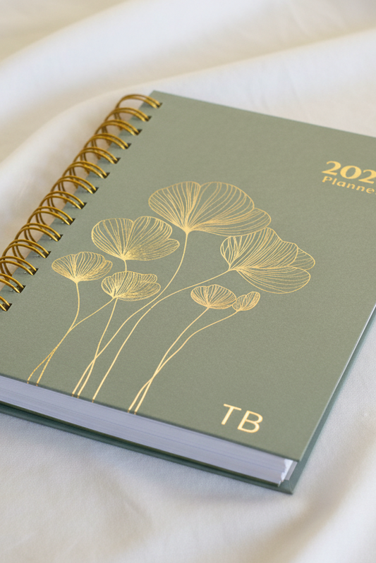 Agenda 2026 A5 Capa Dura Personalizada - Verde Oliva