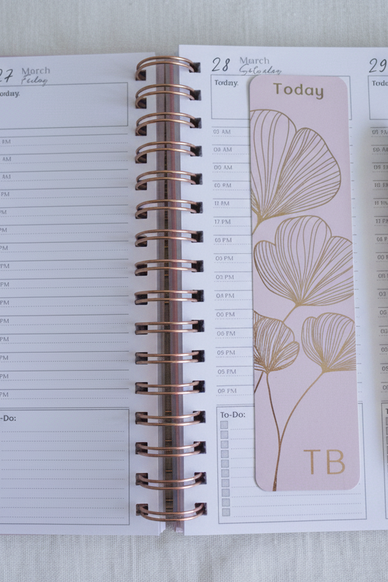 Personalized A5 Hardcover 2026 Planner - Blush Rose