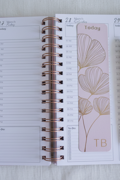 Personalized A5 Hardcover 2026 Planner - Blush Rose