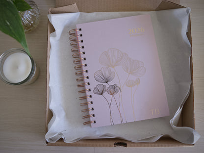 Personalized A5 Hardcover 2026 Planner - Blush Rose
