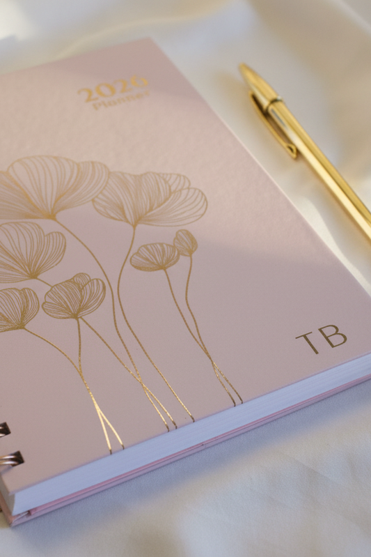 Agenda 2026 A5 Capa Dura Personalizada - Rosa Blush