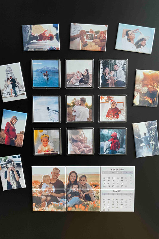 Ímanes Personalizados em Acrílico (57x57mm) - Magnéticos com Foto