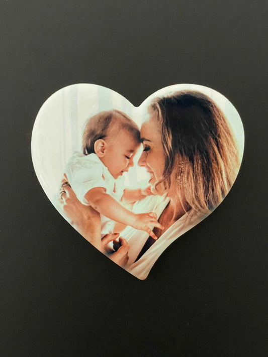 Íman Cerâmico Personalizado com Foto - Coração