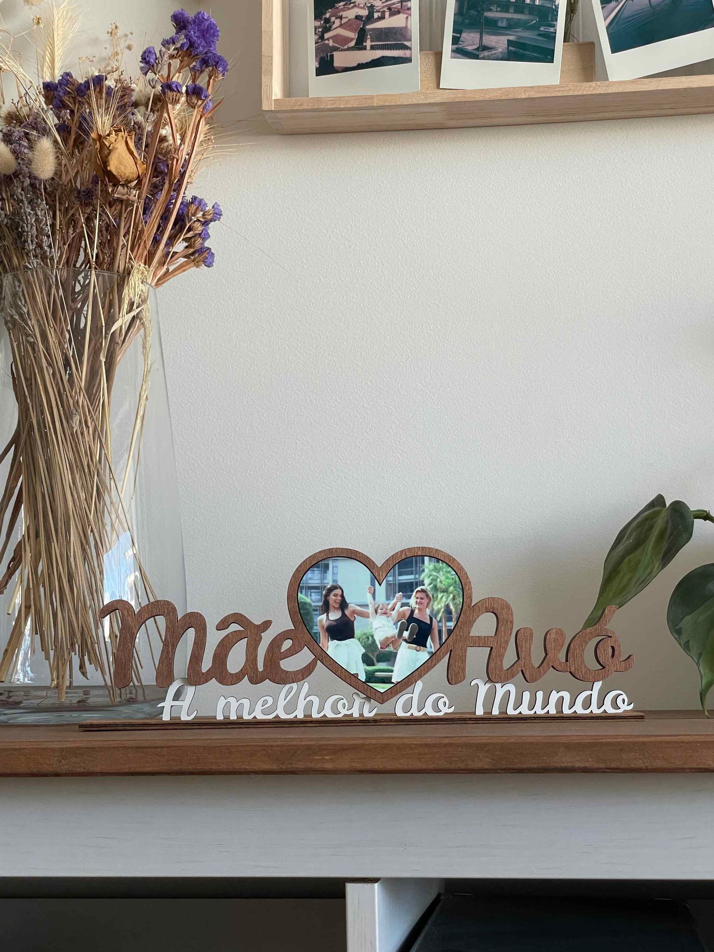 Moldura Mãe e Avó Personalizada com Foto - Coração