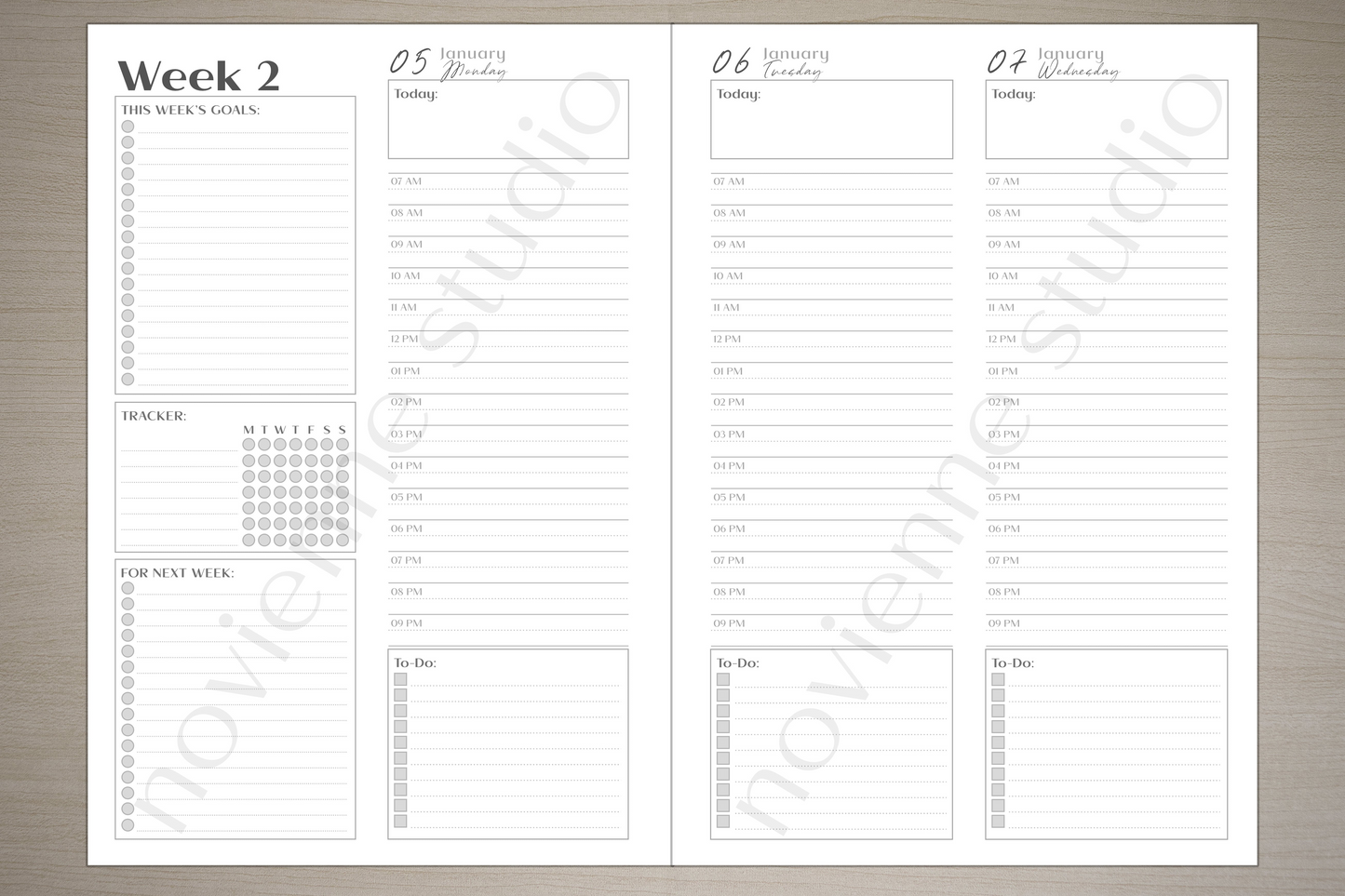 Personalized A5 Hardcover 2026 Planner - Warm Beige