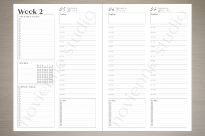 Personalized A5 Hardcover 2026 Planner - Warm Beige