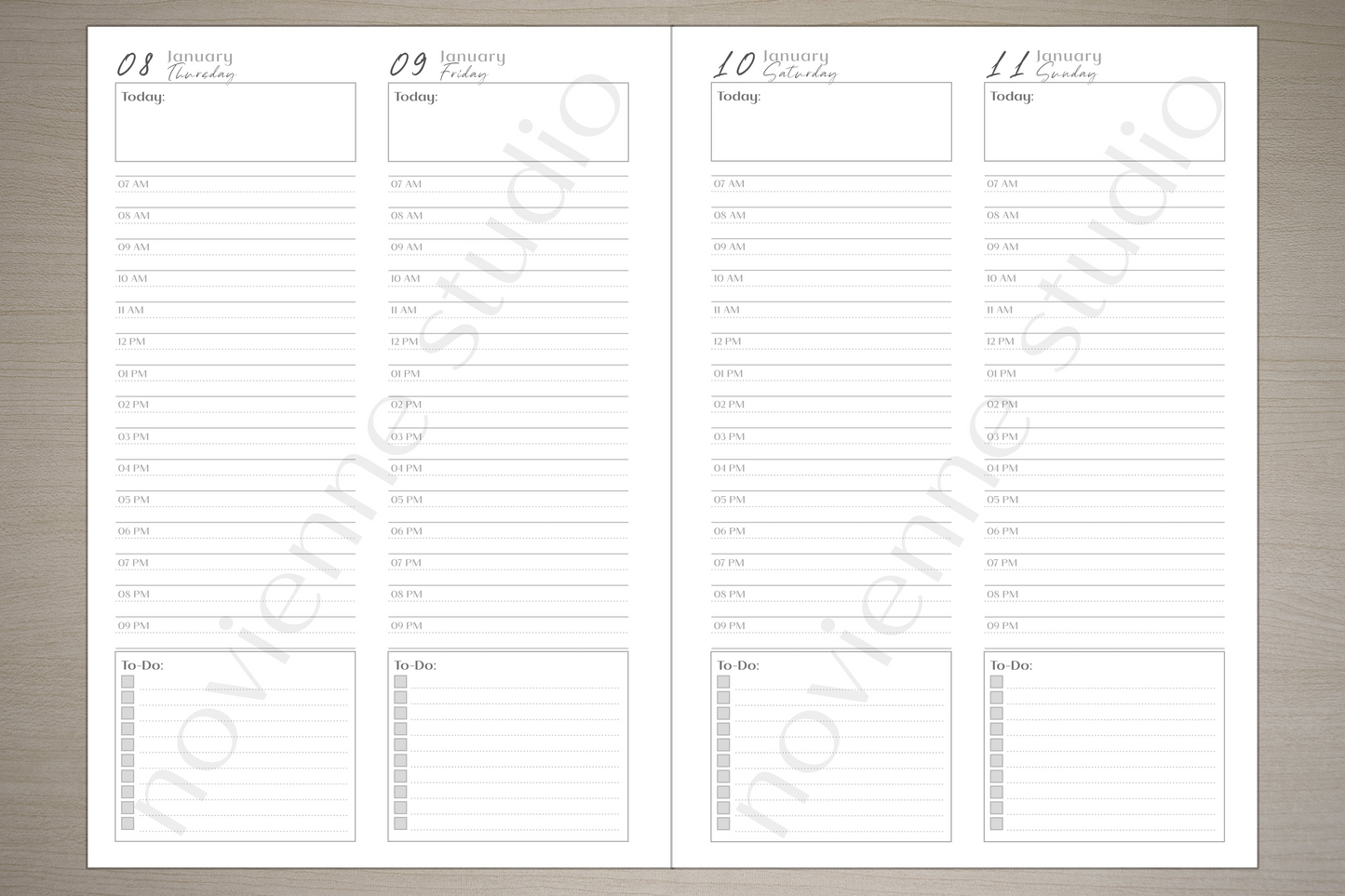 Personalized A5 Hardcover 2026 Planner - Warm Beige