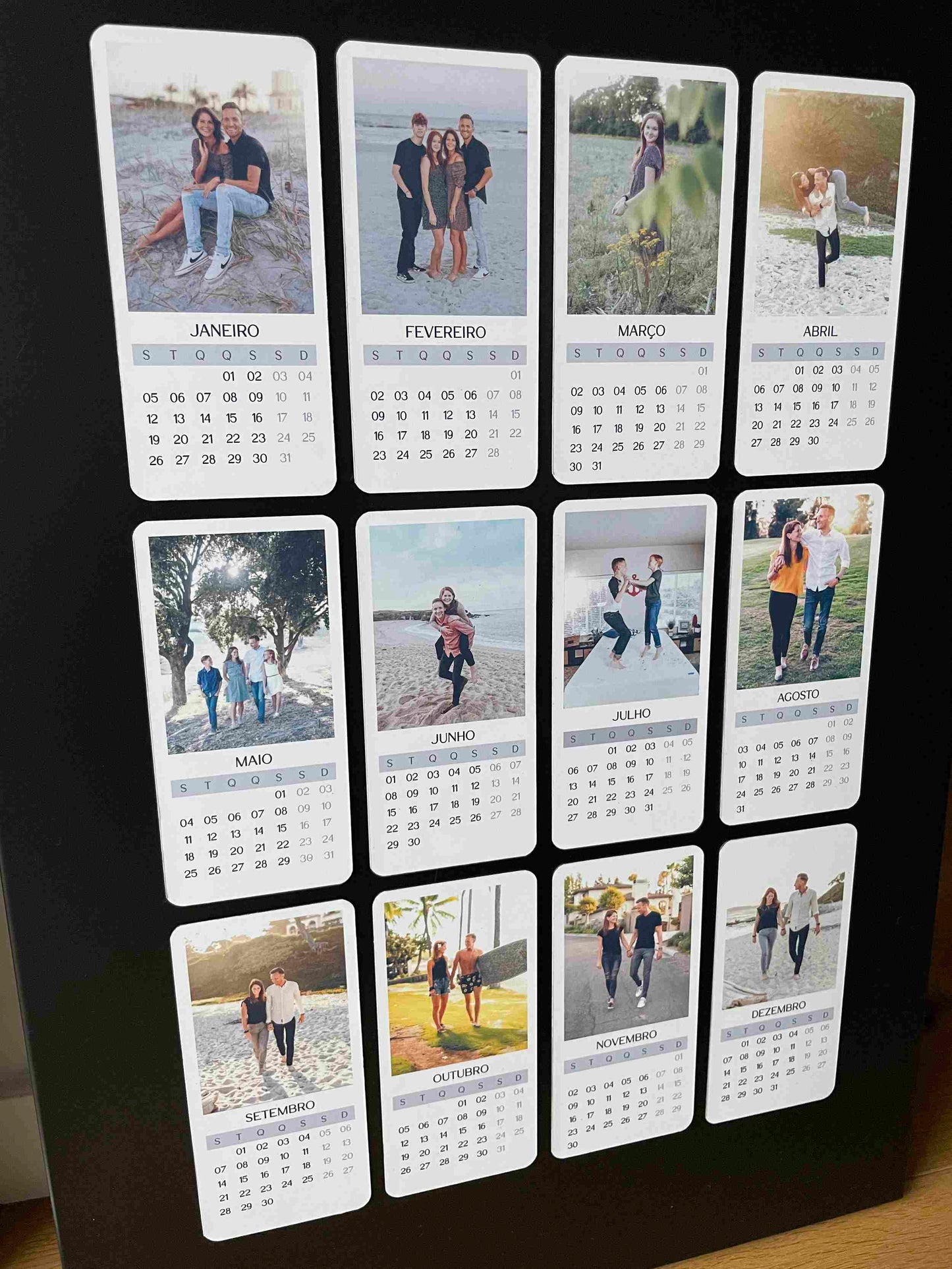 Custom Photo Monthly Magnetic Calendar - Vertical