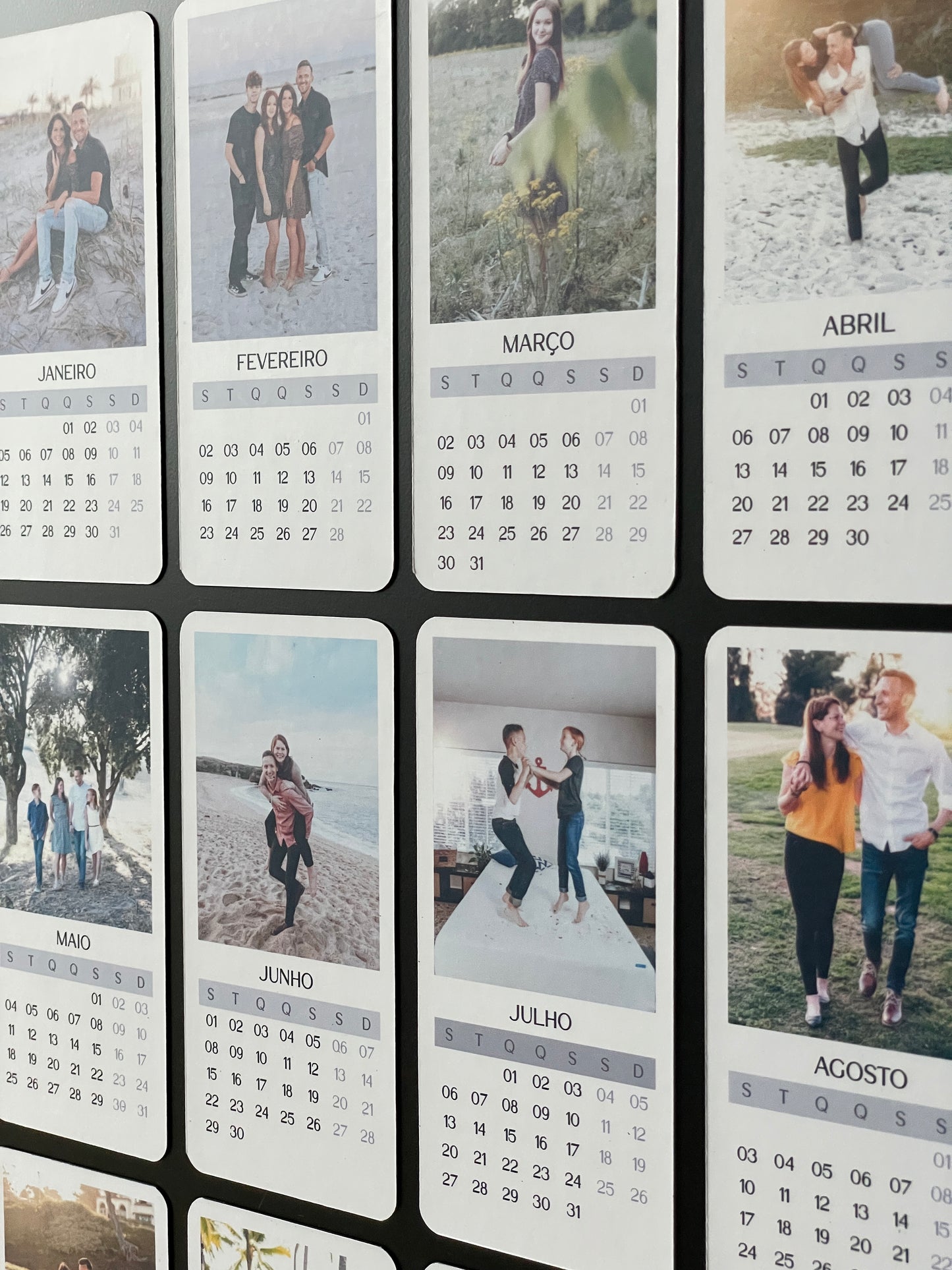 Custom Photo Monthly Magnetic Calendar - Vertical