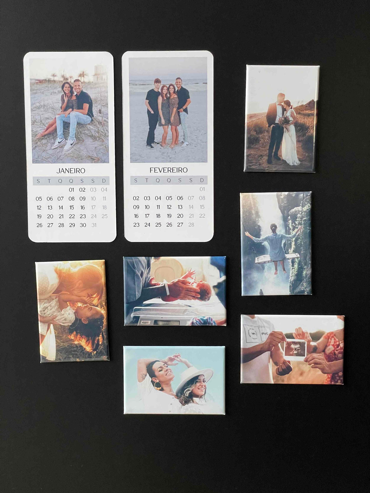 Custom Photo Monthly Magnetic Calendar - Vertical