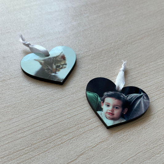 Coração Personalizado com Foto para Árvore da Vida