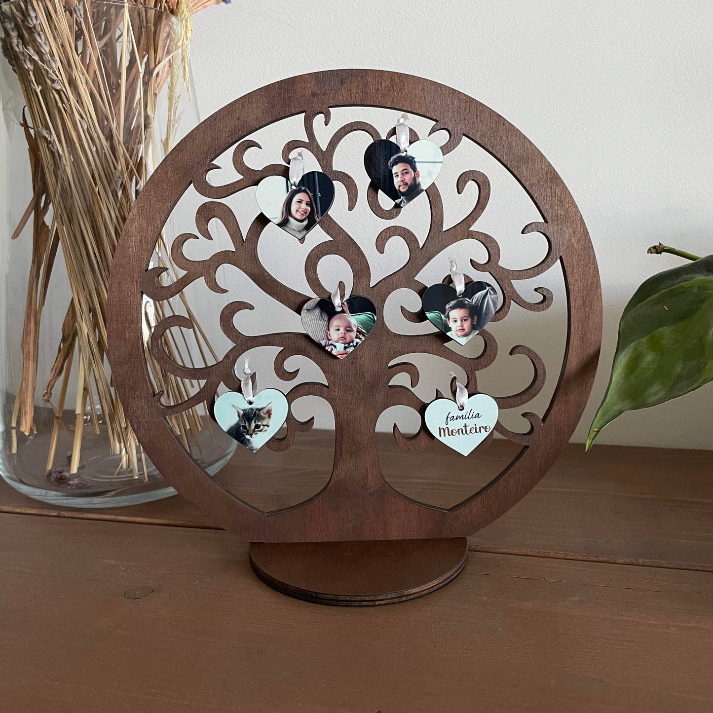 Tree of Life with Personalized Hearts with Photos