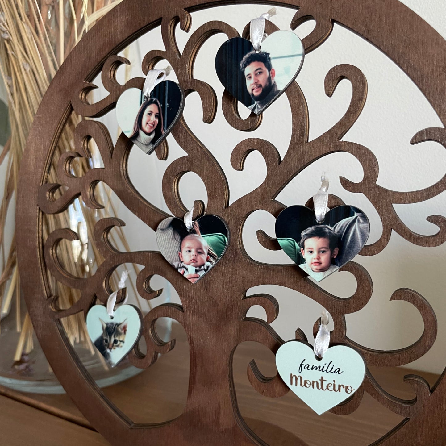 Tree of Life with Personalized Hearts with Photos