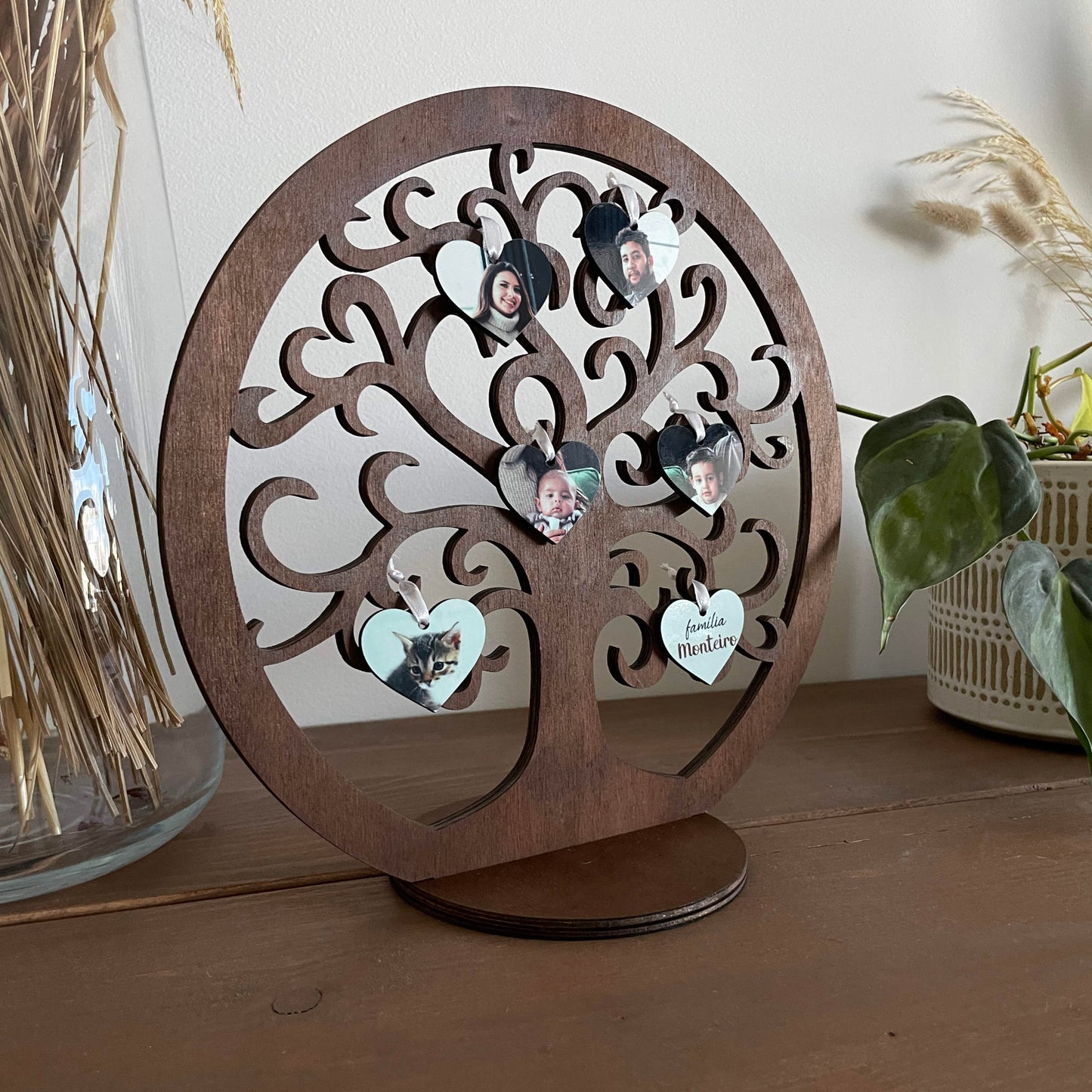 Tree of Life with Personalized Hearts with Photos