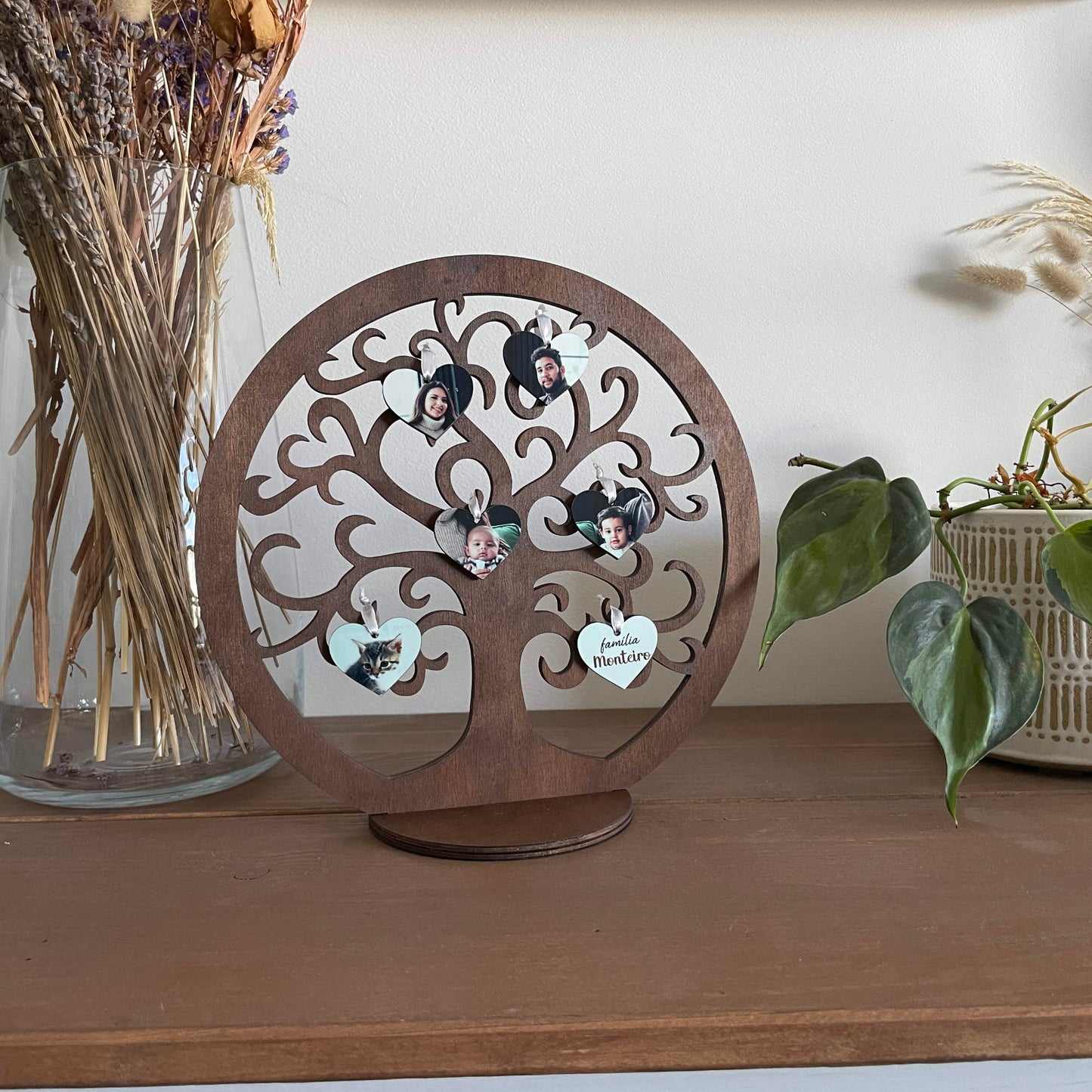 Tree of Life with Personalized Hearts with Photos