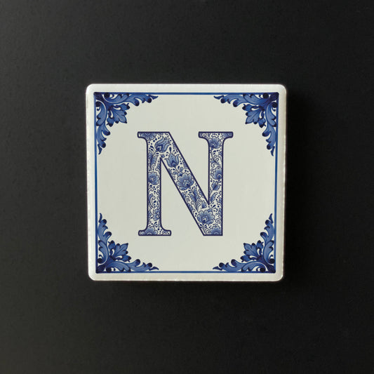 Íman Cerâmico Personalizado Letra Azulejo Português - Quadrado