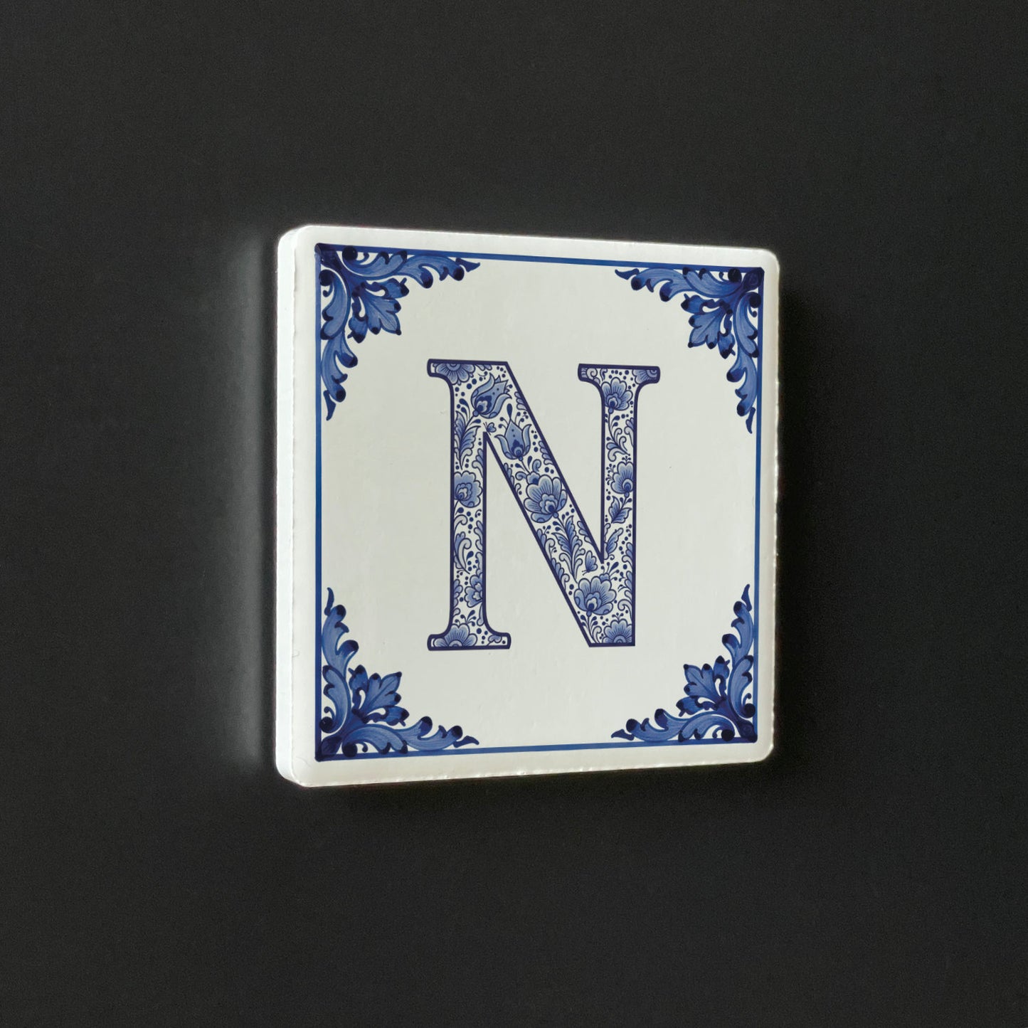 Íman Cerâmico Personalizado Letra Azulejo Português - Quadrado