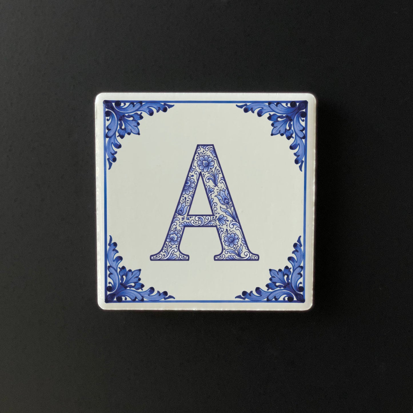 Íman Cerâmico Personalizado Letra Azulejo Português - Quadrado