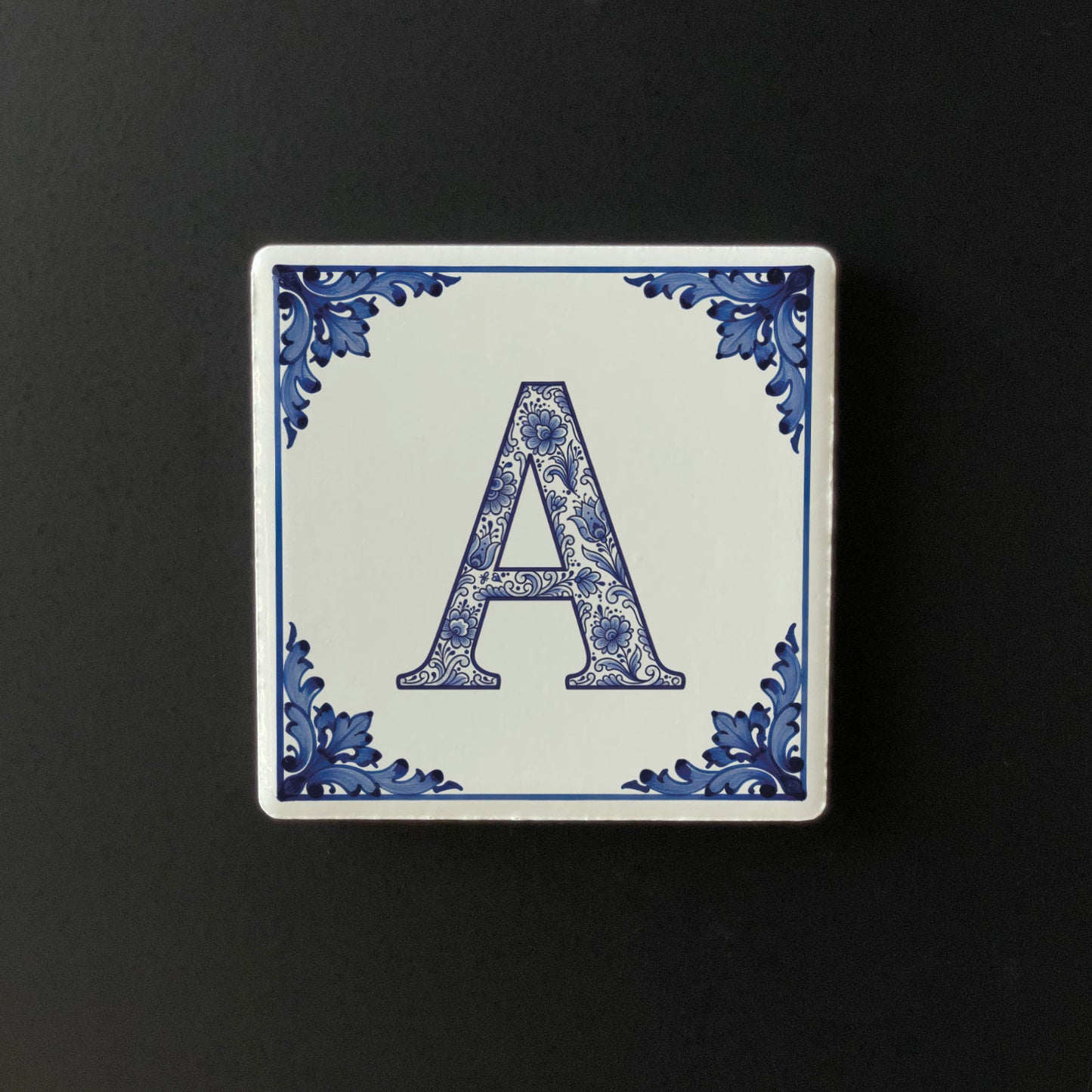 Íman Cerâmico Personalizado Letra Azulejo Português - Quadrado