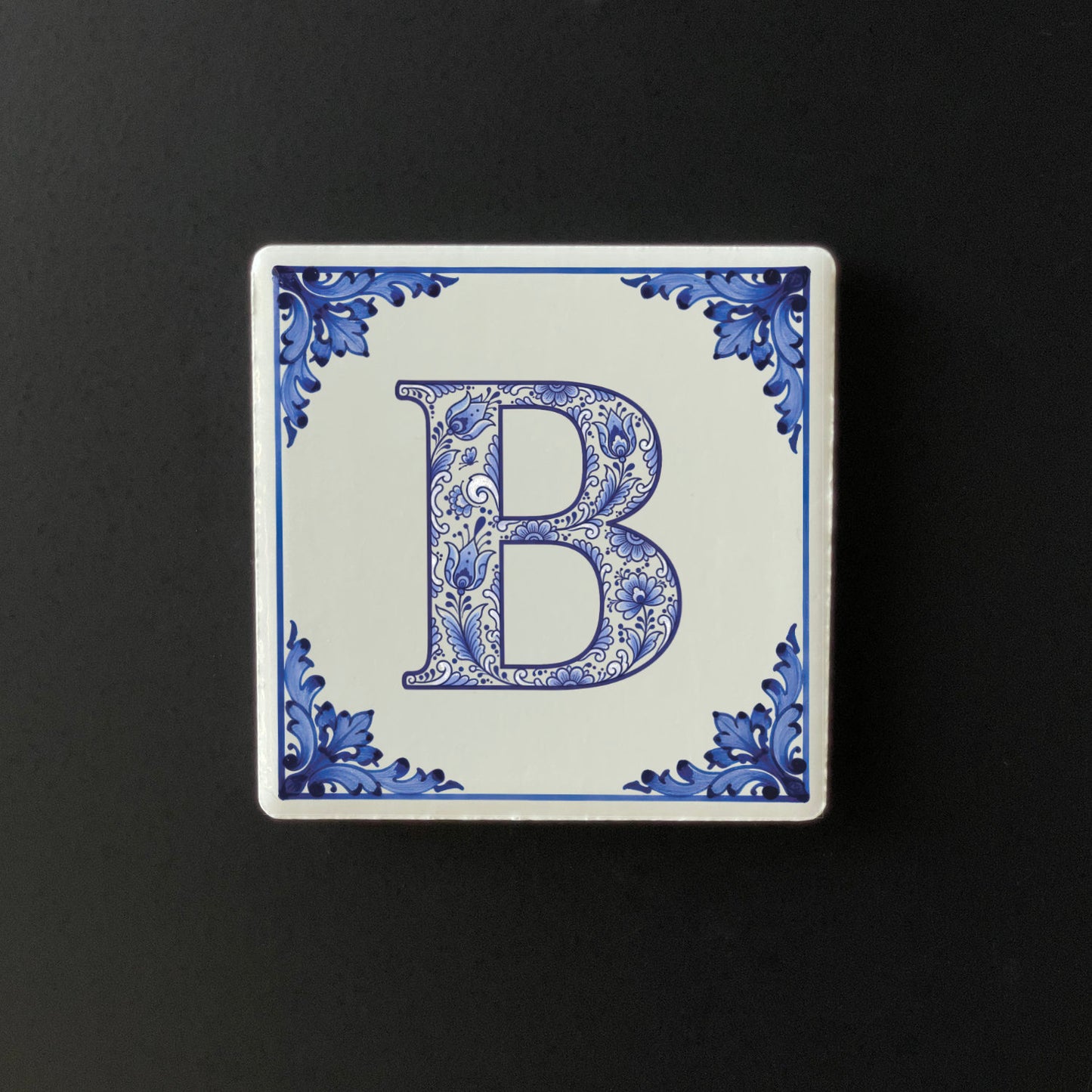 Íman Cerâmico Personalizado Letra Azulejo Português - Quadrado