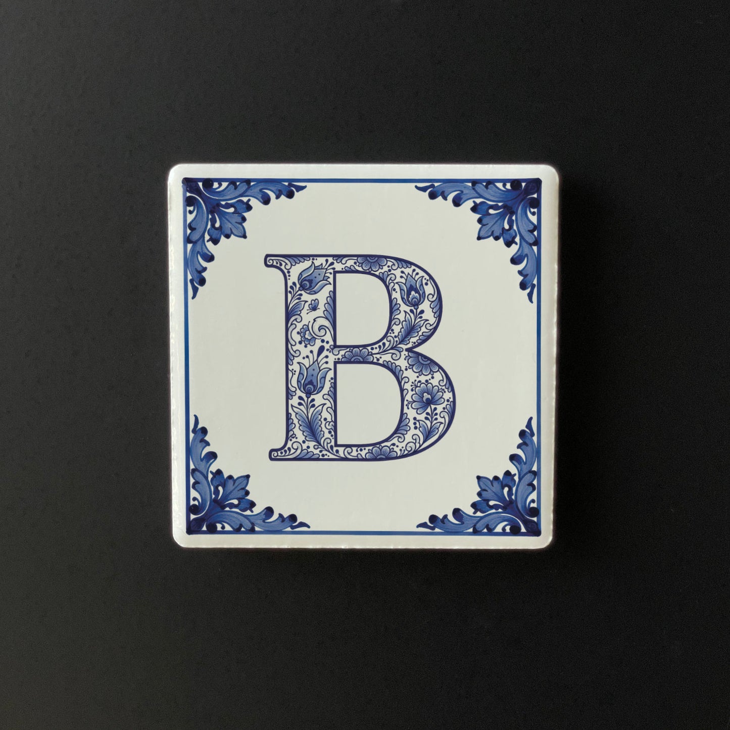 Íman Cerâmico Personalizado Letra Azulejo Português - Quadrado