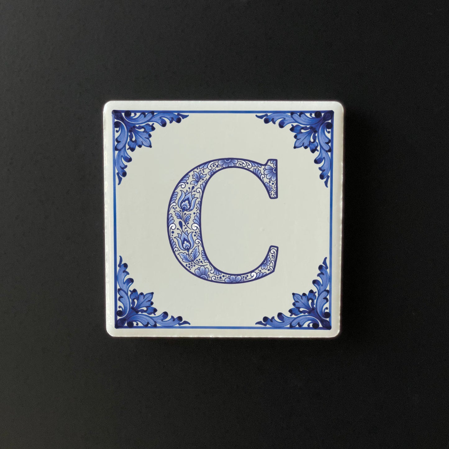 Íman Cerâmico Personalizado Letra Azulejo Português - Quadrado