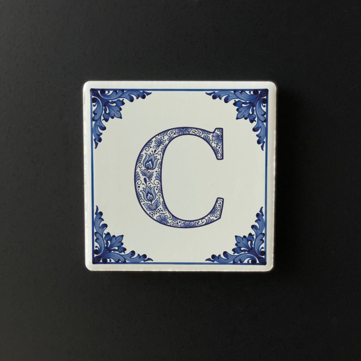 Íman Cerâmico Personalizado Letra Azulejo Português - Quadrado