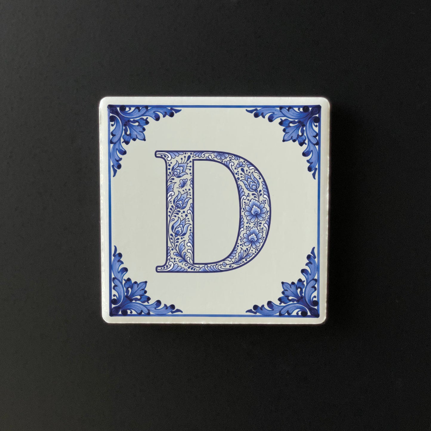 Íman Cerâmico Personalizado Letra Azulejo Português - Quadrado