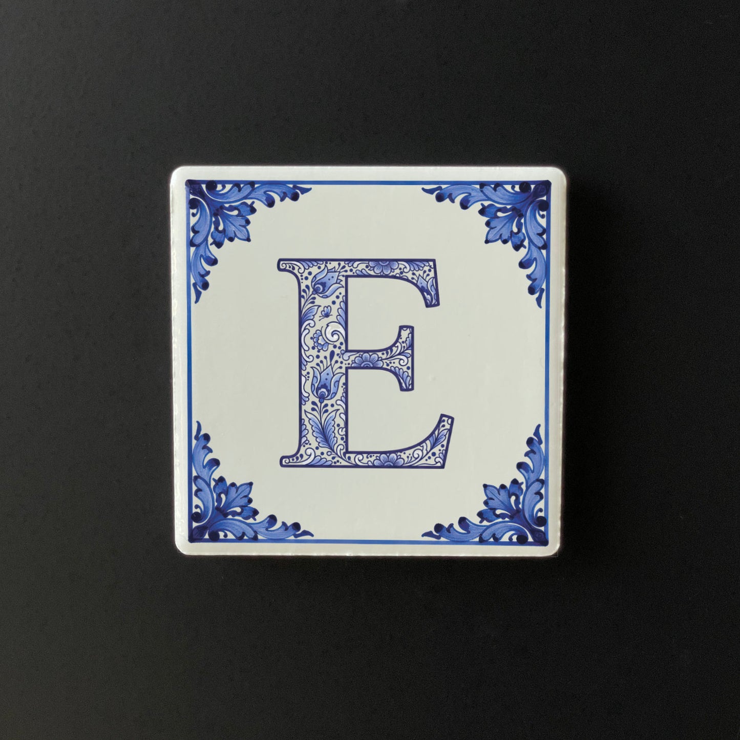 Íman Cerâmico Personalizado Letra Azulejo Português - Quadrado