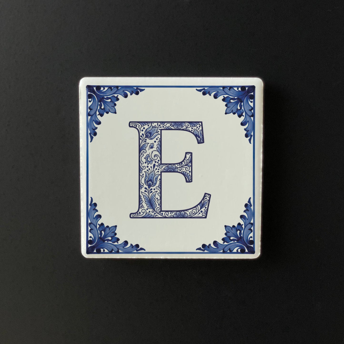 Íman Cerâmico Personalizado Letra Azulejo Português - Quadrado