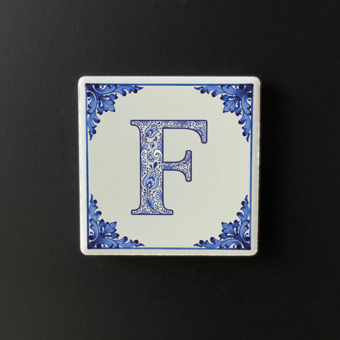Íman Cerâmico Personalizado Letra Azulejo Português - Quadrado