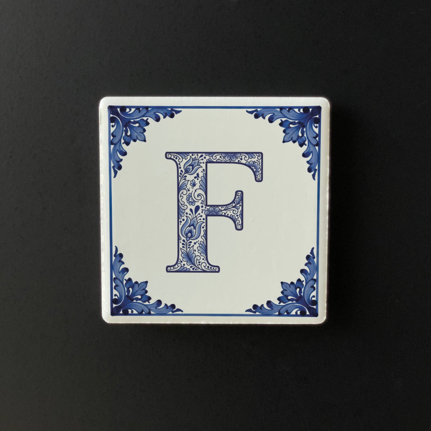 Íman Cerâmico Personalizado Letra Azulejo Português - Quadrado
