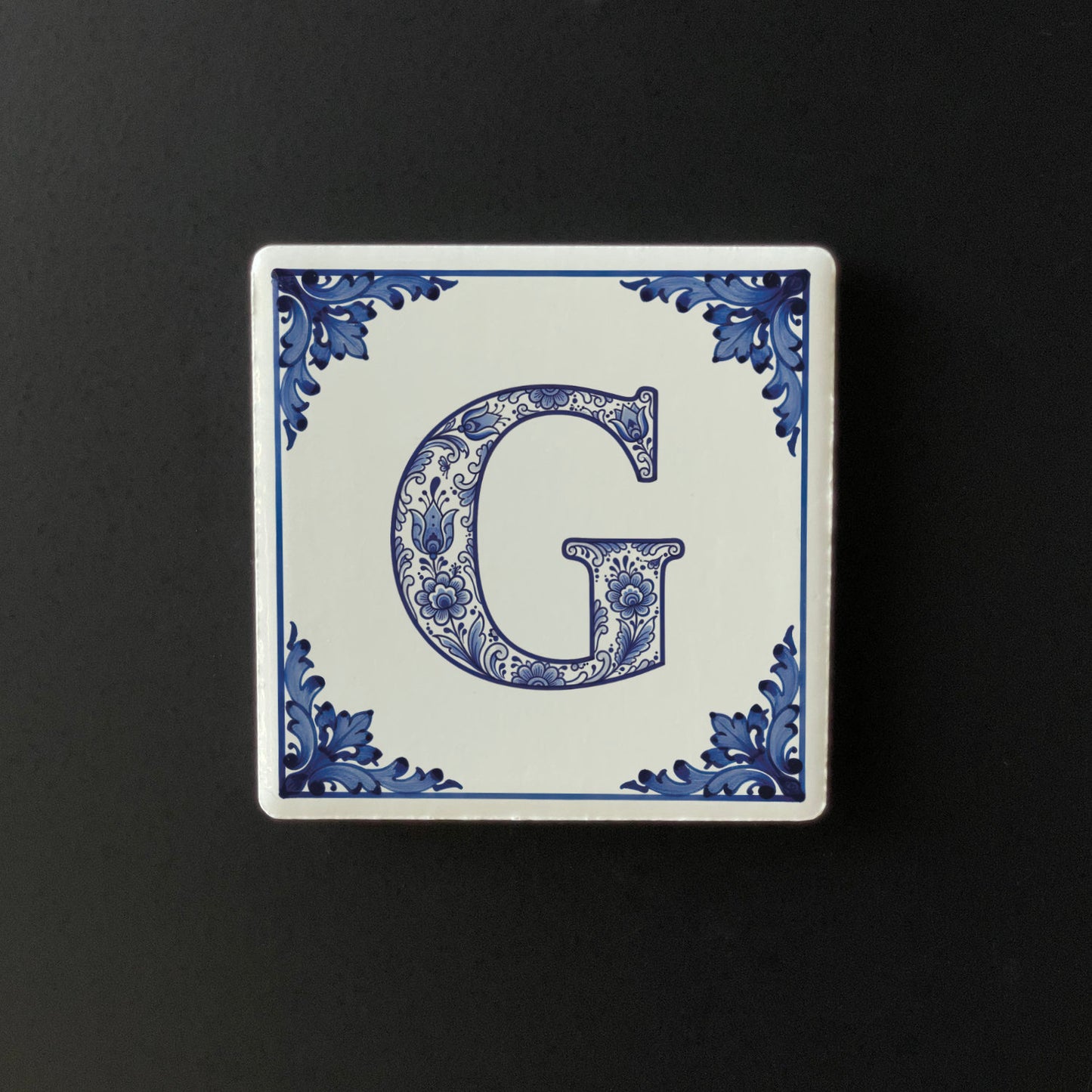 Íman Cerâmico Personalizado Letra Azulejo Português - Quadrado