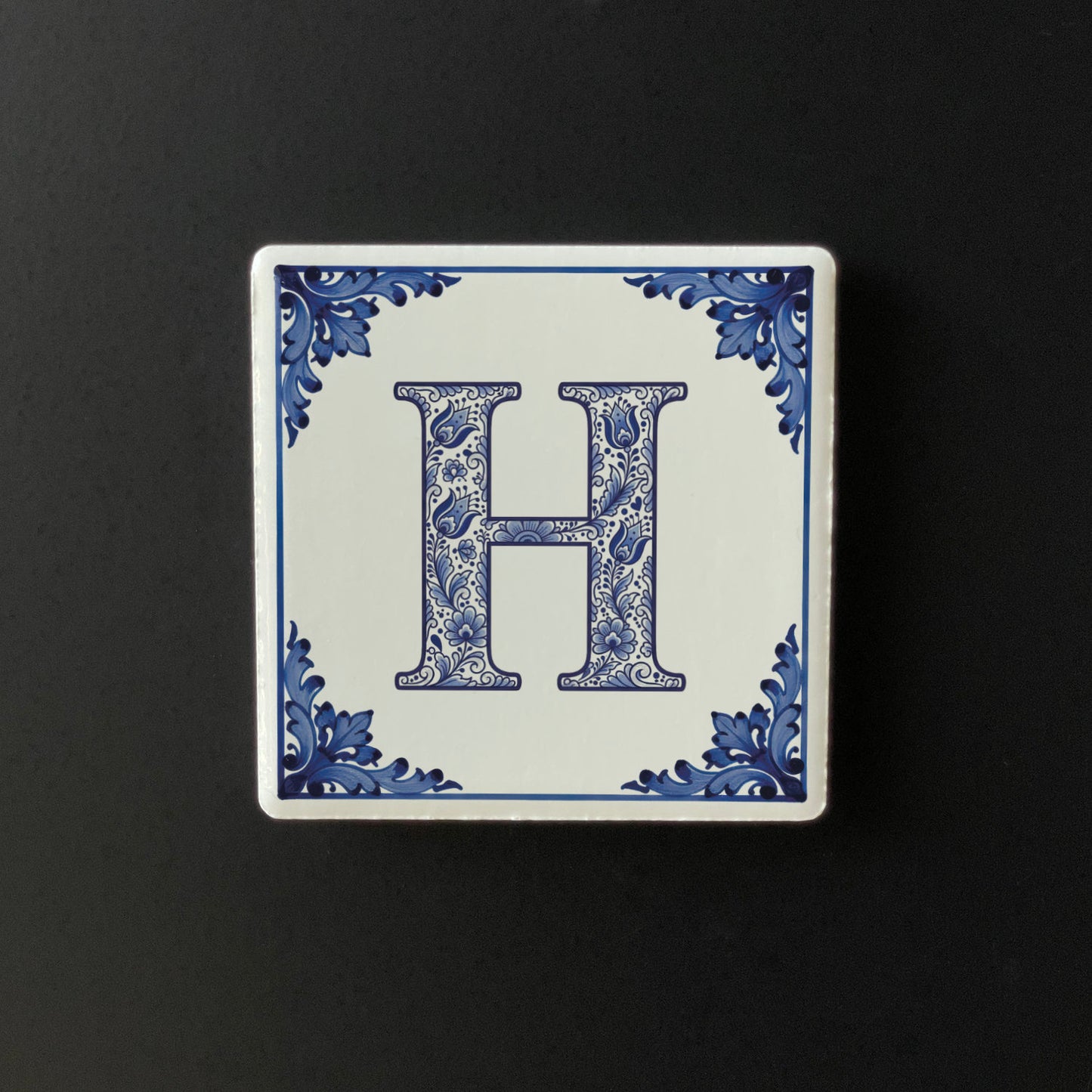 Íman Cerâmico Personalizado Letra Azulejo Português - Quadrado