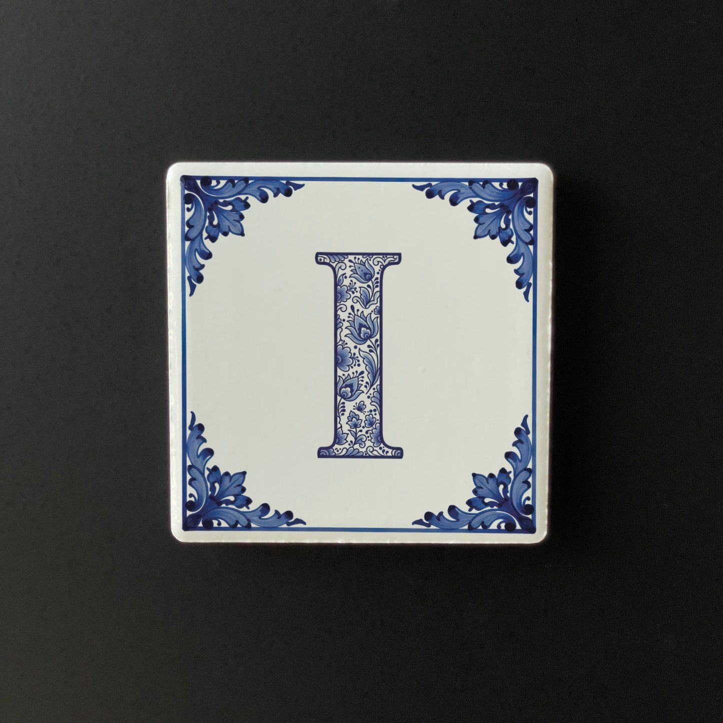 Íman Cerâmico Personalizado Letra Azulejo Português - Quadrado