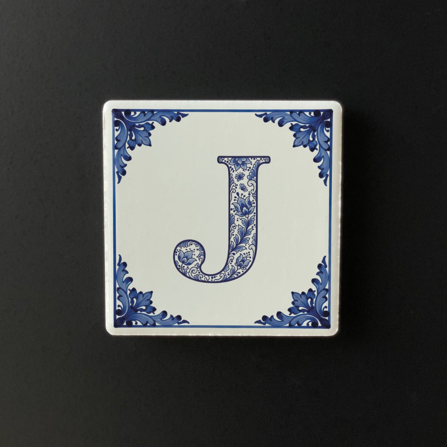 Íman Cerâmico Personalizado Letra Azulejo Português - Quadrado