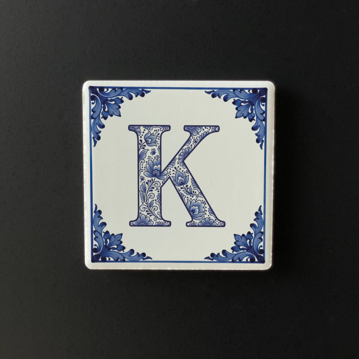 Íman Cerâmico Personalizado Letra Azulejo Português - Quadrado