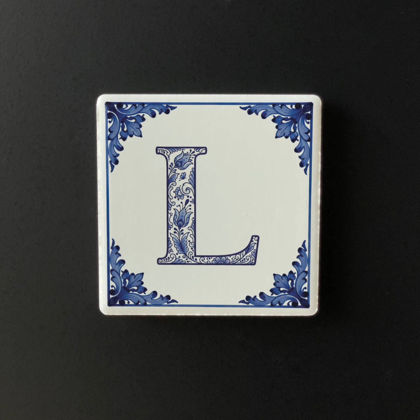 Íman Cerâmico Personalizado Letra Azulejo Português - Quadrado