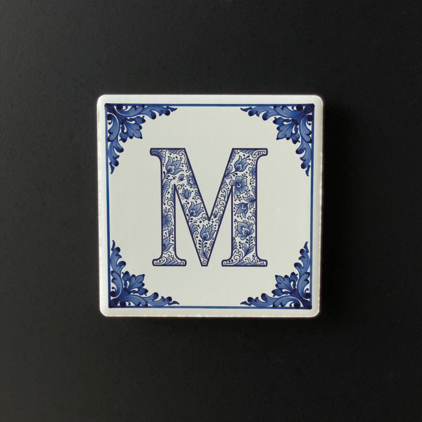 Íman Cerâmico Personalizado Letra Azulejo Português - Quadrado