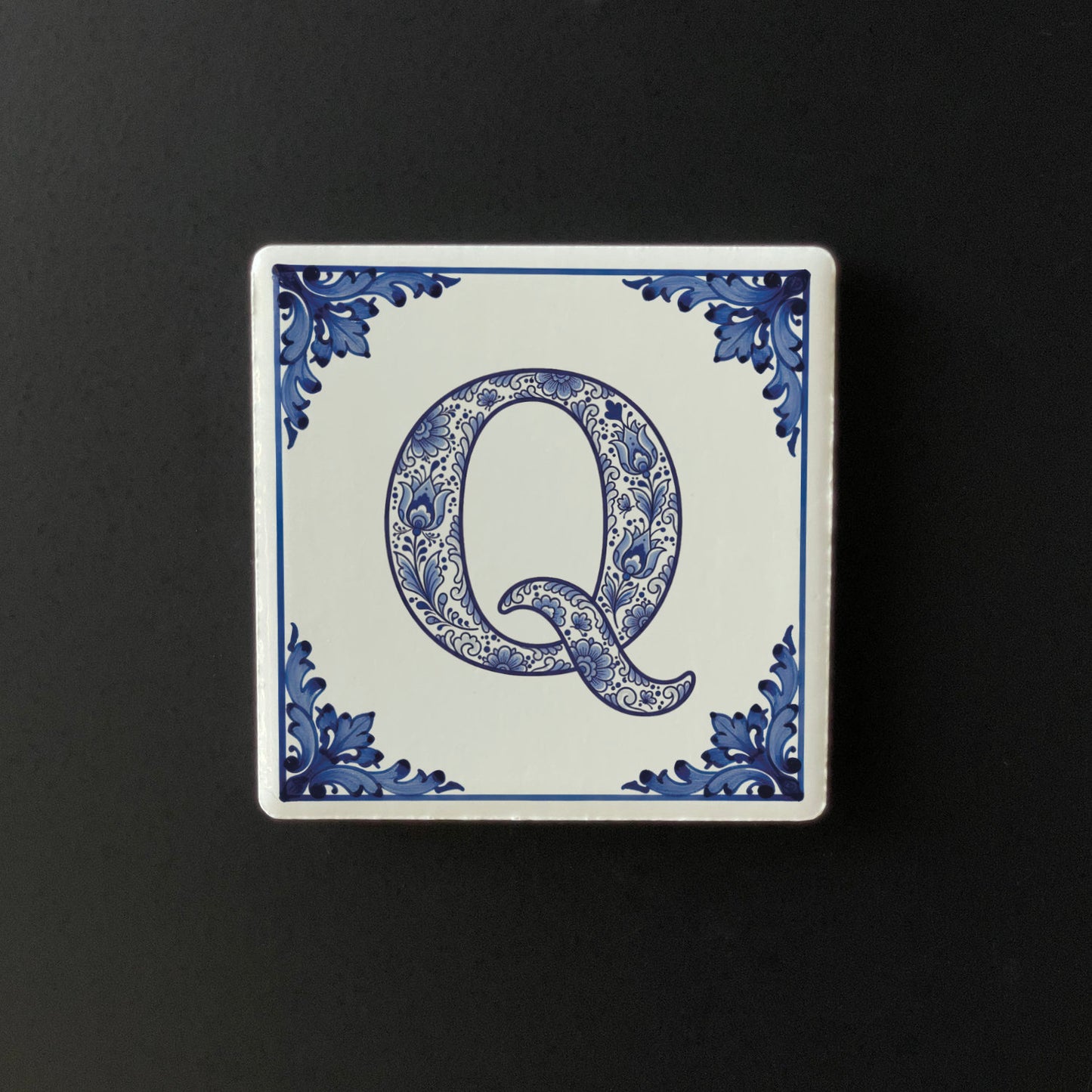 Íman Cerâmico Personalizado Letra Azulejo Português - Quadrado