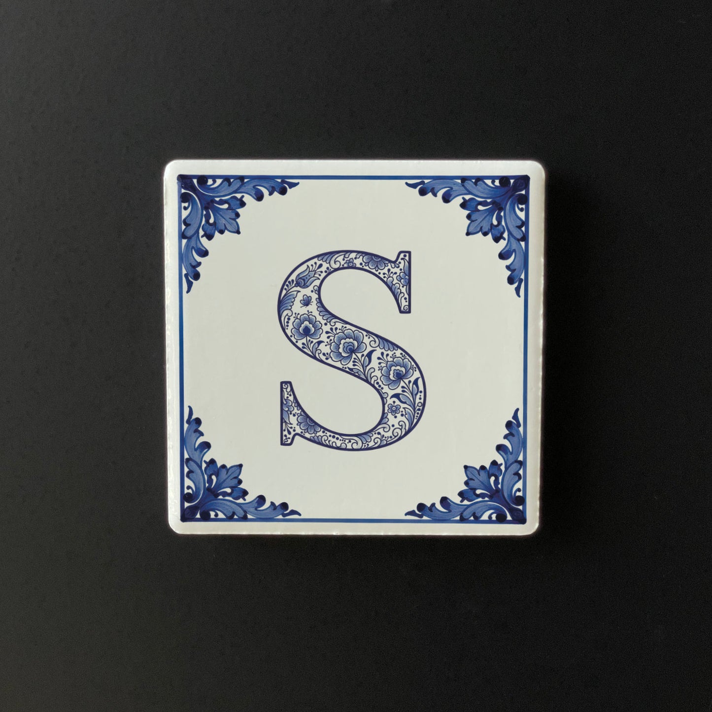 Íman Cerâmico Personalizado Letra Azulejo Português - Quadrado
