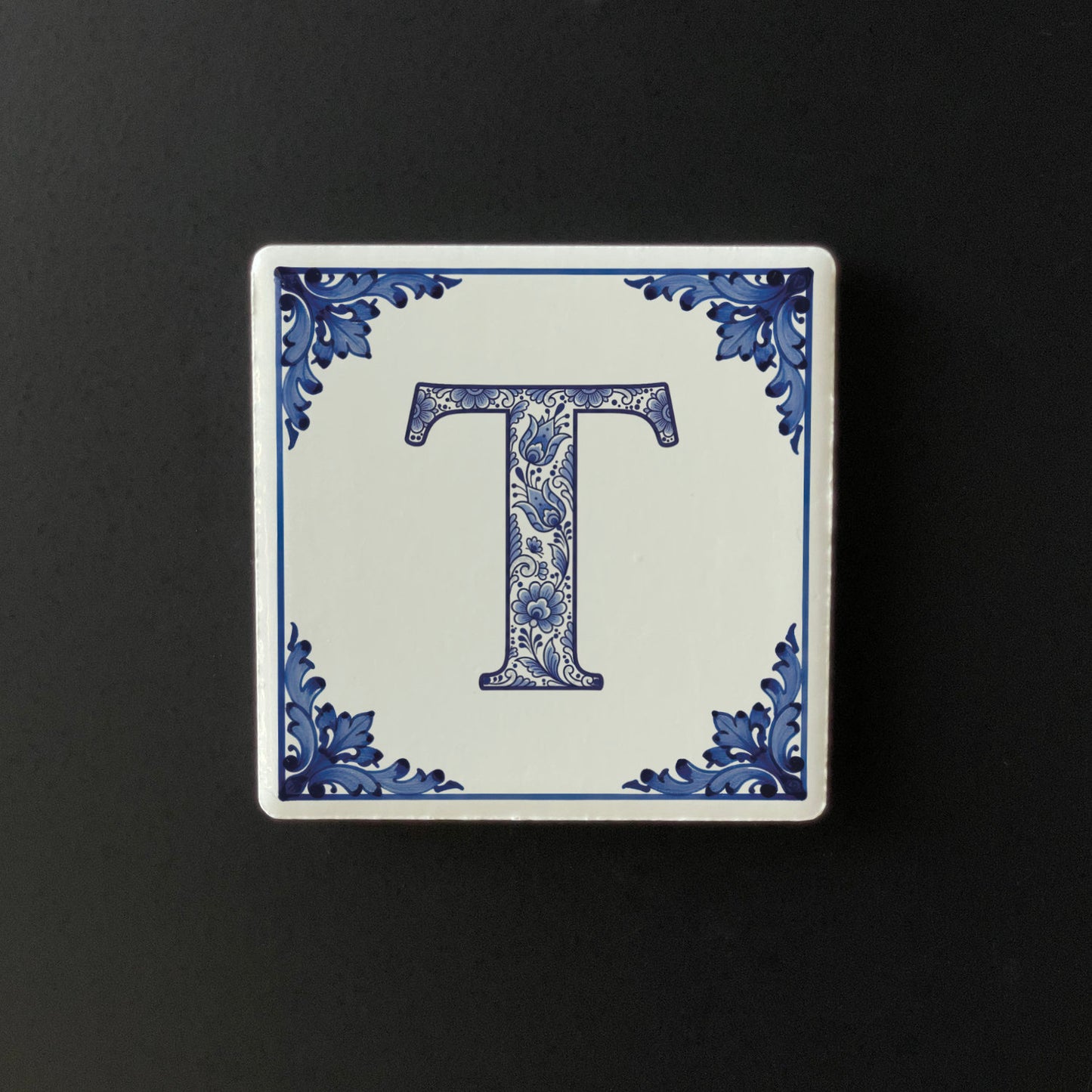 Íman Cerâmico Personalizado Letra Azulejo Português - Quadrado